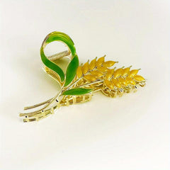 Wheat Hair Claw Clip Golden Alloy French Non Slip Strong Hold Grip Hair Jaw Clip