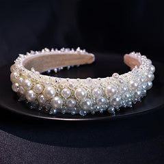 Pearl Headband Bling Faux Rhinestones Hairband Bridal Wedding Accessories