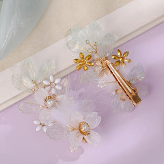 Chinese Style Duck Billed Clip Beaded Tassel Hair Accessories For Hanfu