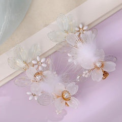 Chinese Style Duck Billed Clip Beaded Tassel Hair Accessories For Hanfu