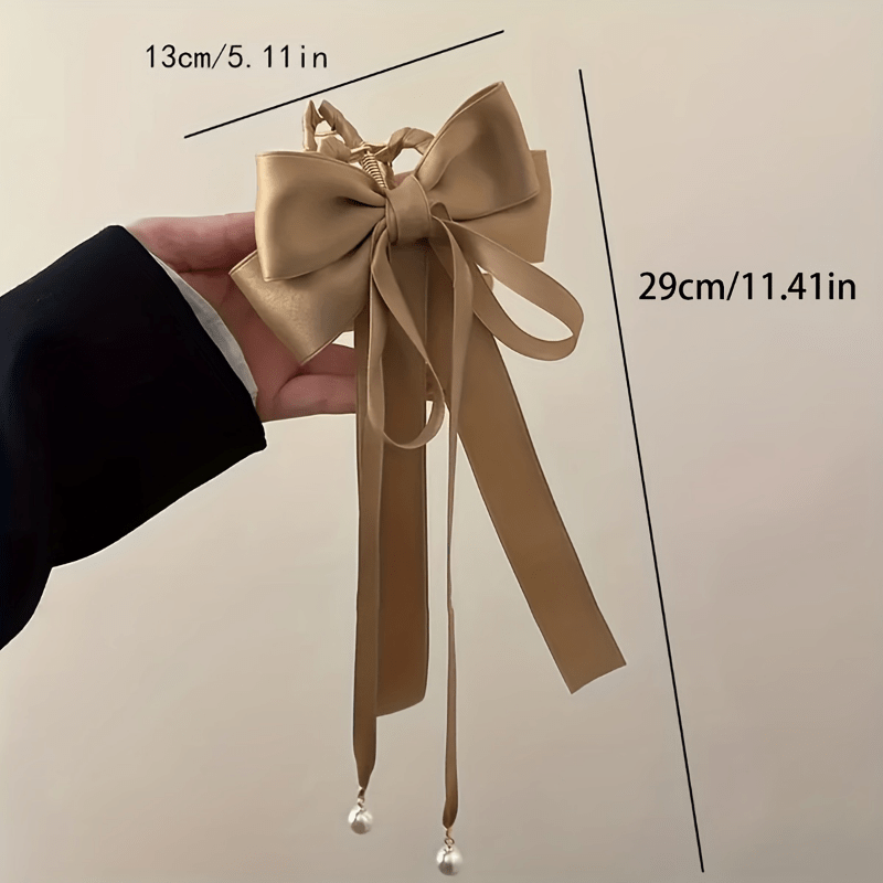 Pearl Tassel Hair Claw Clip for Women