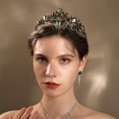 Gothic Vintage Rhinestone Crown Tiara Bridal Hair Accessories