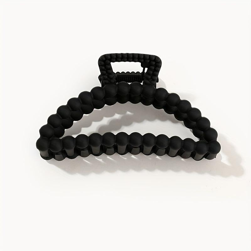 4Pcs Retro Beads Shape Hair Claws Matte Shark Claw Ponytail Holder