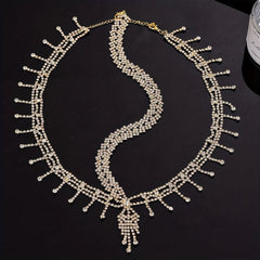 Rhinestone Tassel Pendant Bride Headband Hair Accessories