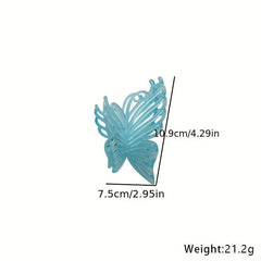 Boho Butterfly Hair Claw Clip Large Banana Clip Clear Matte Jaw Clamp Clip