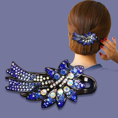 Rhinestone Flower Hair Clip Hair Claws Vintage Hairclip