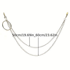 Pants Chain Lobster Clasps Punk Style Jeans Trousers Decoration