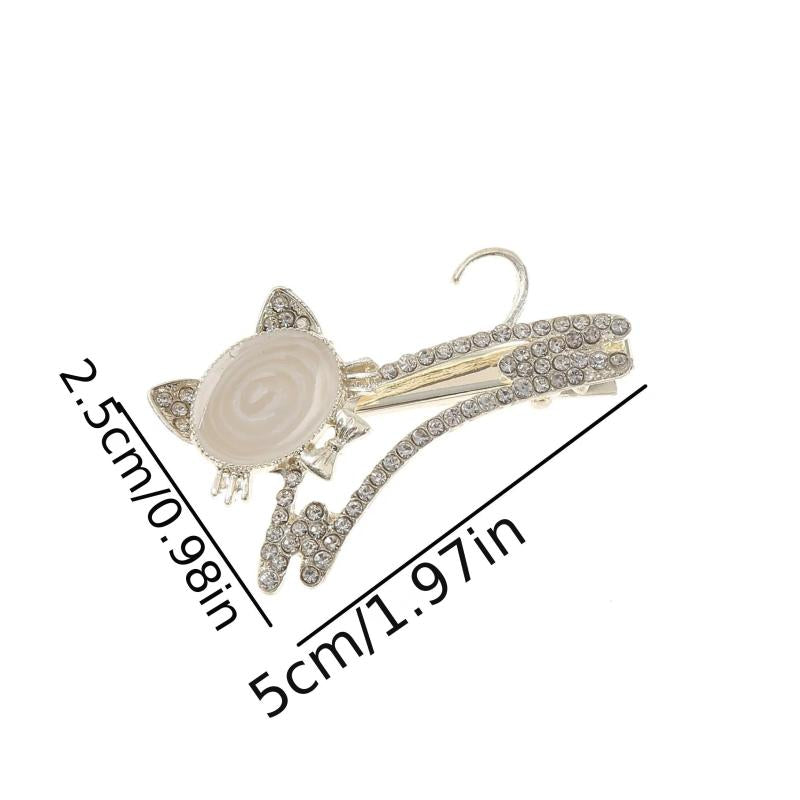 Glitter Duck Billed Clip Rhinestone Flower Butterfly Hair Clip