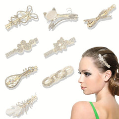 Glitter Duck Billed Clip Rhinestone Flower Butterfly Hair Clip