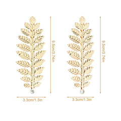 2 Pcs Golden Leaf Hair Clips for Greek Goddess Costumes
