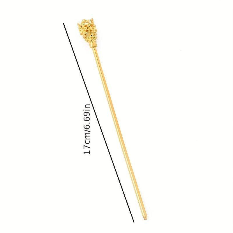 Crown Hair Pin Retro Hair Stick Metal Hair Bun Maker Non Slip Hair Decoration