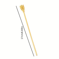 Crown Hair Pin Retro Hair Stick Metal Hair Bun Maker Non Slip Hair Decoration