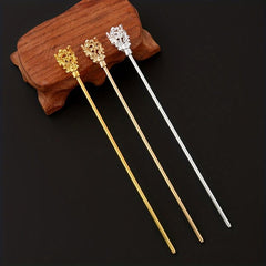 Crown Hair Pin Retro Hair Stick Metal Hair Bun Maker Non Slip Hair Decoration