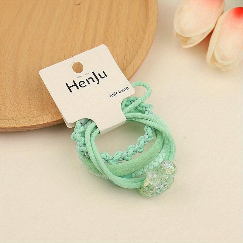 Cartoon Rabbit Hair Tie Female Braided Elastic Band Headwear Hair Accessories