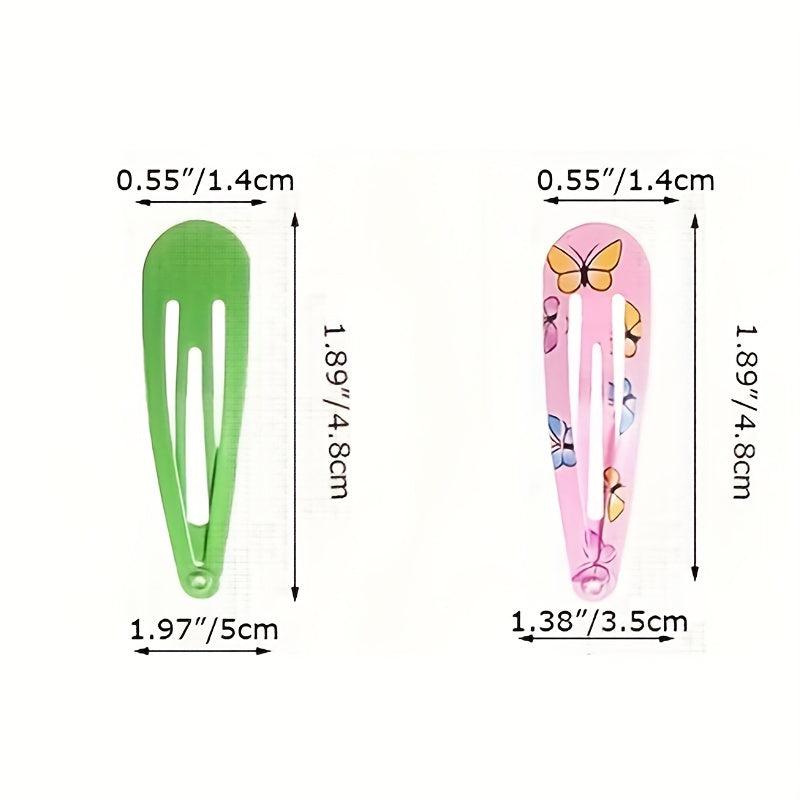 Non Slip Hair Clips For Girls Kids & Teens Metal Snap Barrettes Women