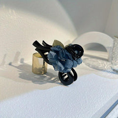 Camellia Flower Decor Hair Clips Non Slip Hair Claw Clip