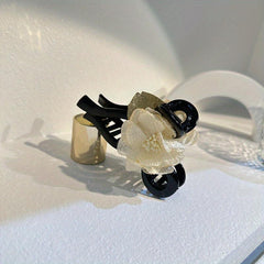 Camellia Flower Decor Hair Clips Non Slip Hair Claw Clip