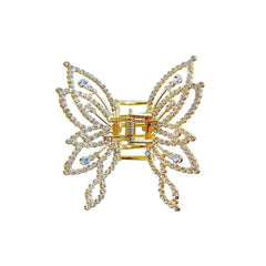 Rhinestone Faux Pearl Tassel Hair Claw Clip