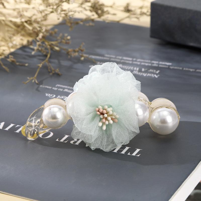 Sweet Flower Pearl Hairpin, Transparent Hair Accessories