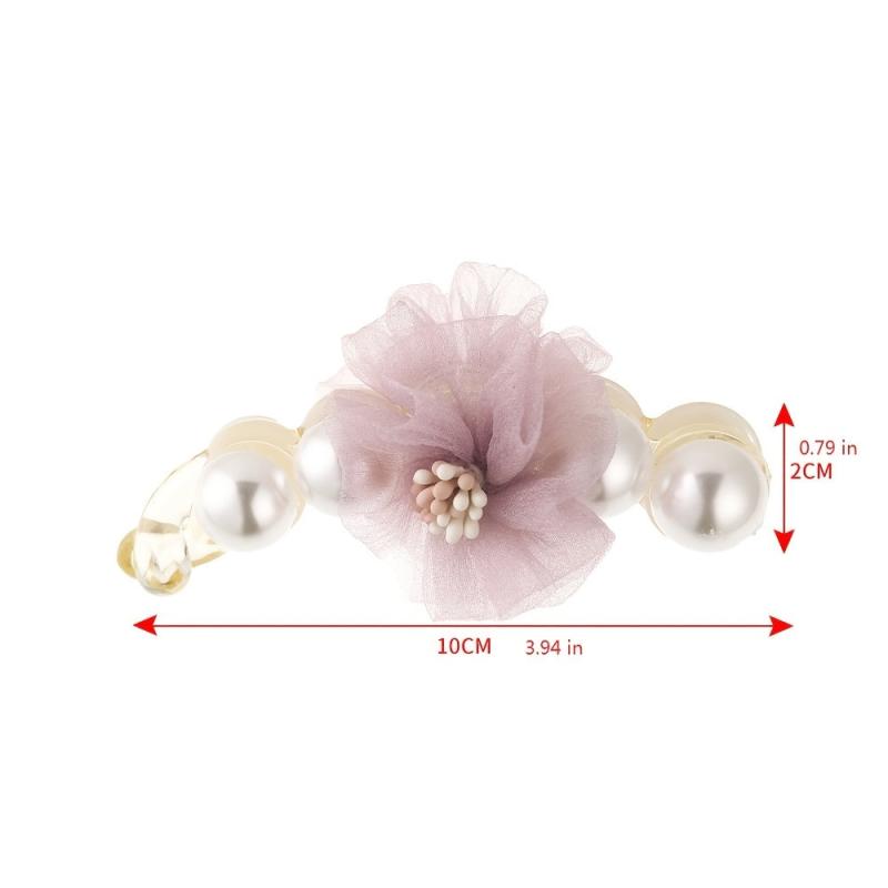 Sweet Flower Pearl Hairpin, Transparent Hair Accessories