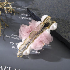 Sweet Flower Pearl Hairpin, Transparent Hair Accessories