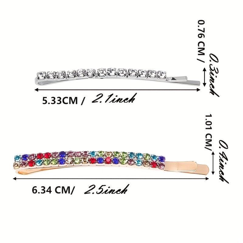 24Pcs Rhinestone Bobby Pin Hair Clip Metal Hairpins Women Girls Hair Accessories