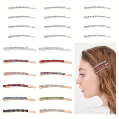 24Pcs Rhinestone Bobby Pin Hair Clip Metal Hairpins Women Girls Hair Accessories