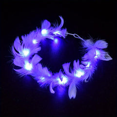 Faux Goose Feather Headband for Wedding Festive Party