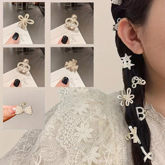 Faux Pearl Hair Claw for Thick Hair, Bridal Hair Accessories for Party