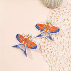 Cartoon Koi Printed Hair Clip for Luck, Chinese Style Hair Clip for Women