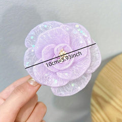 Sequins Flower Hair Clip Duckbill Barrette Hair Slides Clip Corsage Brooch Clip