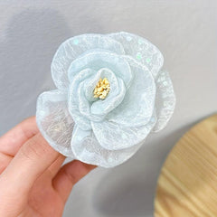 Sequins Flower Hair Clip Duckbill Barrette Hair Slides Clip Corsage Brooch Clip