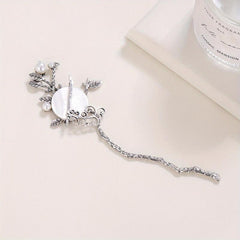 Moon Hairpin Chinese Style Faux Pearl Hair Stick Cheongsam Accessories