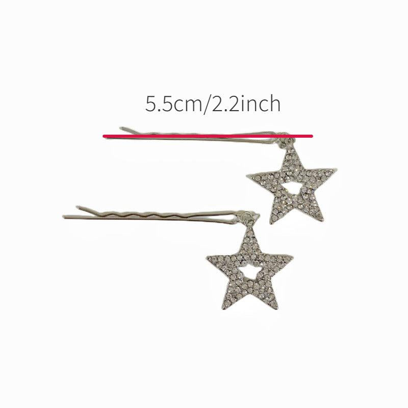 Y2K Star Pendant Hair Clip Pin Bobby Pin Hair Slides Clip
