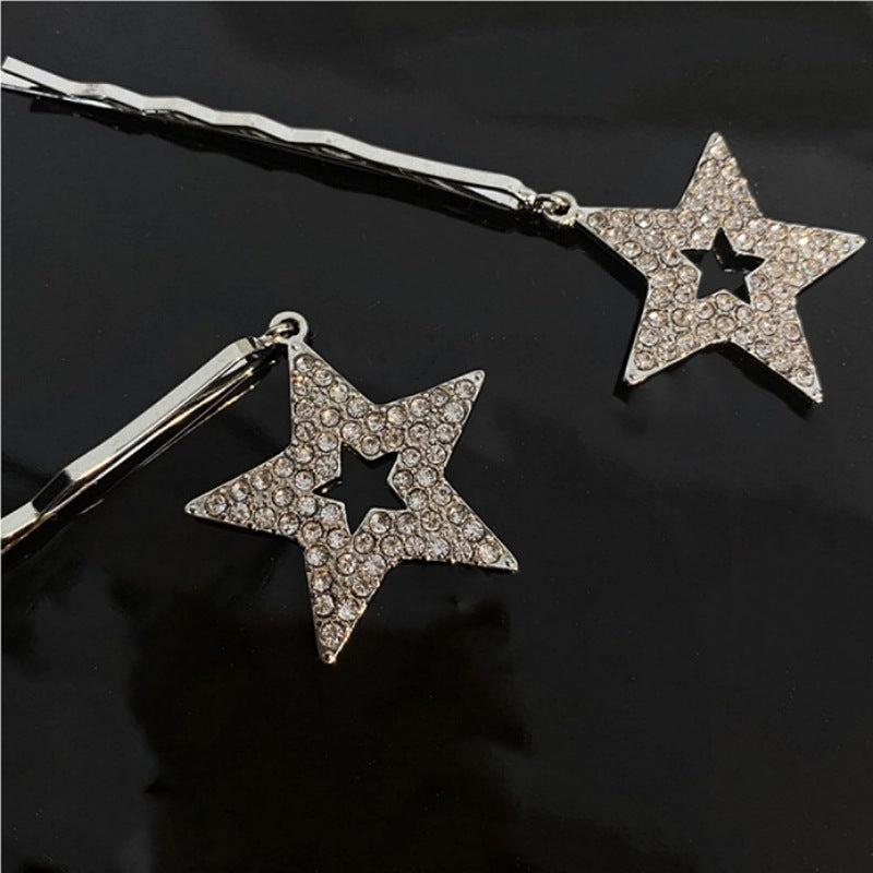 Y2K Star Pendant Hair Clip Pin Bobby Pin Hair Slides Clip