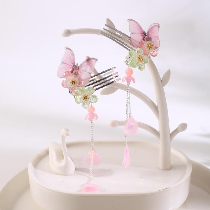 2pcs Insert Comb Headdress Hair Comb Side Clip Flower Hair Accessories