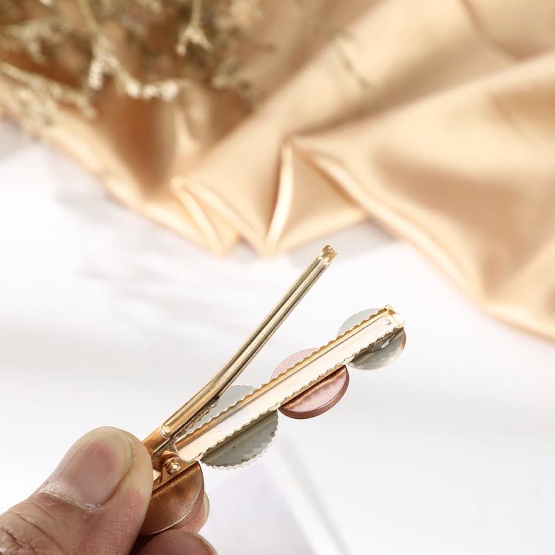 Macaron Crystal Hairpin Pair Duckbill Hairpins