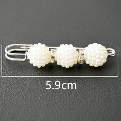 Pearl Brooch Metal Buckle Waist Pin Women Accessories