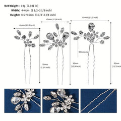 Crystal U Shaped Hairpin Bridal Head Jewelry