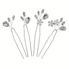 Crystal U Shaped Hairpin Bridal Head Jewelry