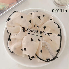Daisy Floral Mesh Scrunchies Hair Tie Rubber Band Hair Rope