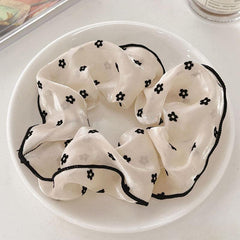 Daisy Floral Mesh Scrunchies Hair Tie Rubber Band Hair Rope