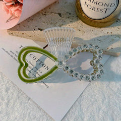 Faux Pearl Hair Claw Hollow Bow Shaped Ponytail Holder