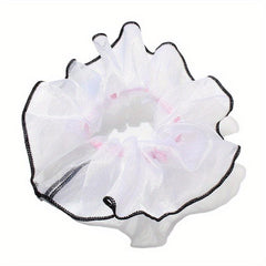 Organza Scrunchies Contrast Brim Hair Tie Sweet Hair Rope Elastic