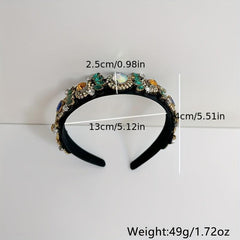 Vintage Crystal Pineapple Headband Rhinestone Headdress Hair Band