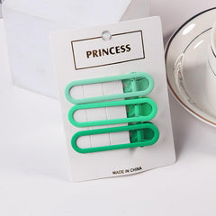 Colorful Frosted Girl Hair Clips Set
