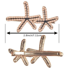 2pcs Pearl Hairpin Star Love Flower Hairpin Female Metal Hair Accessories