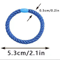 15pcs Boho Thickened Hair Tie High Elasticity Hair Rope Solid Hair Ring
