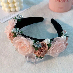Flower Headband Hair Band For Women Girls Party Prom Props Hair Accessories