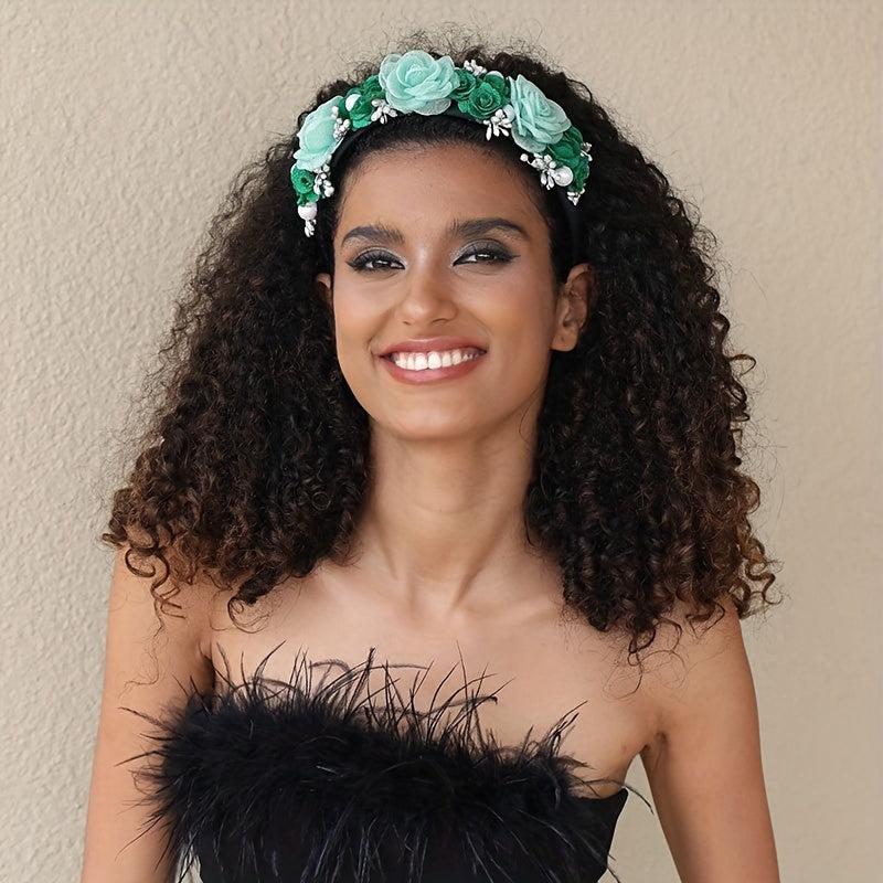 Flower Headband Hair Band For Women Girls Party Prom Props Hair Accessories